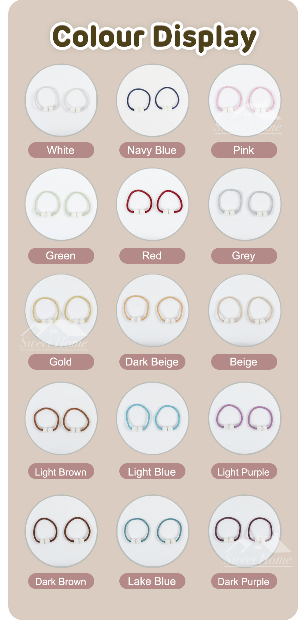 Pearl Magnetic Curtain Tie-6